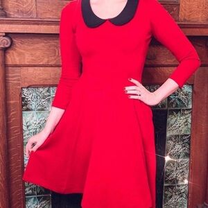 Pinup Girl Clothing Peter Pan Collar Dress - size SMALL